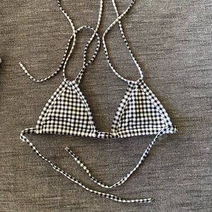 Montce swim triangle bikini size L, checkered print